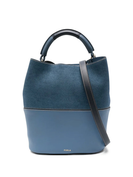  Furla Denim-panel Tote Bag - Blue 