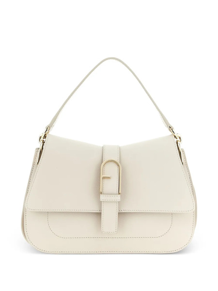  Furla Flow Leather Shoulder Bag - Neutrals 