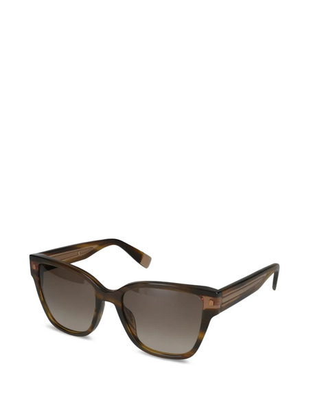  Furla Geometric Frame Sunglasses - Brown 