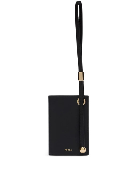  Furla Laura Leather Strap Cardholder - Black 