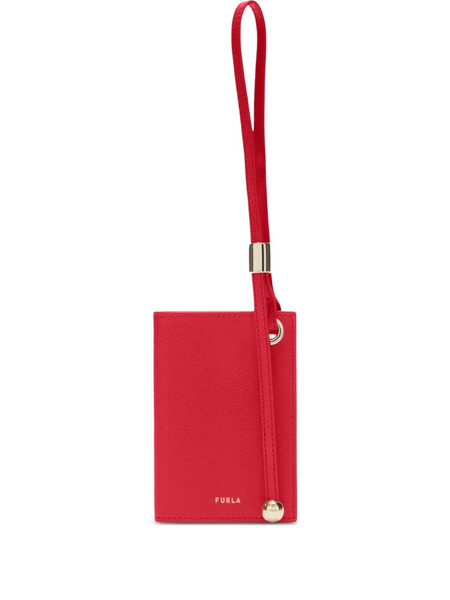  Furla Laura Leather Strap Cardholder - Red 