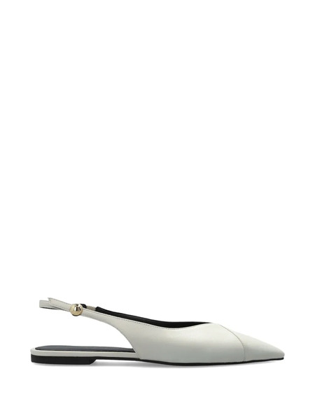  Furla Sfera Pointed-toe Leather Pumps - Grey 