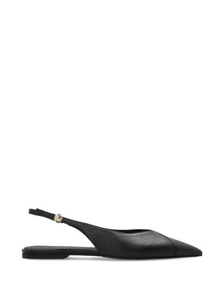  Furla Sfera Slingback Pointed-toe Leather Pumps - Black 
