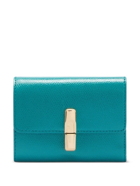  Furla Small Iride Grained-leather Compact Wallet - Blue 