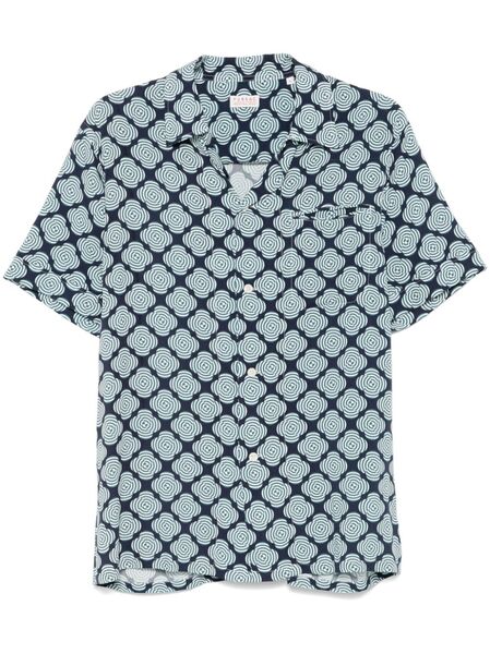  Fursac Abstract Pattern Shirt - Blue 