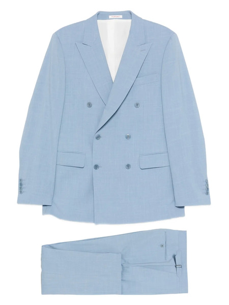  Fursac Button Fastening Wool Suit - Blue 