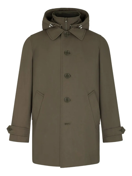 Fursac Hooded-button Coat - Green 