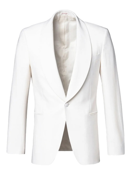  Fursac Shawl-collar Single-breasted Suit Jacket - White 