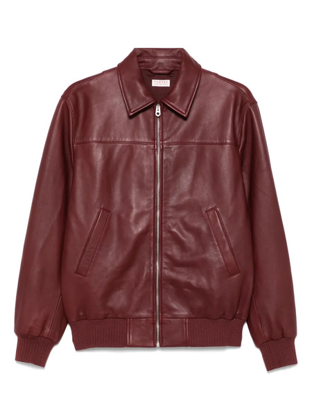  Fursac Zip-up Leather Jacket - Red 