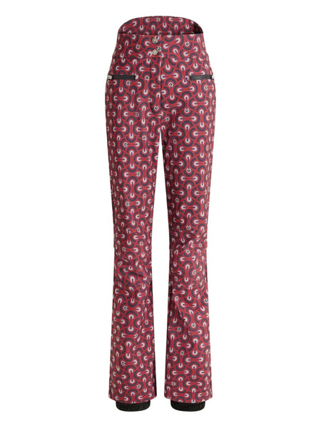  Fusalp Diana Patterned Zip Ski Pants - Red 
