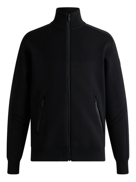  Fusalp Intarsia-panel Ribbed Bomber Jacket - Black 