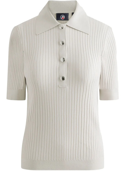  Fusalp Knitted Polo Top - White 