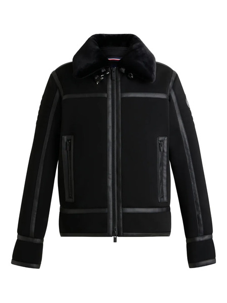 Fusalp Leather-trimmed Bomber Jacket - Black 