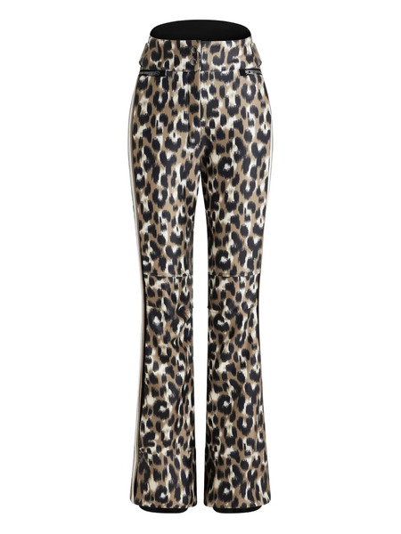  Fusalp Leopard-print Side-stripe Ski Trousers - Brown 