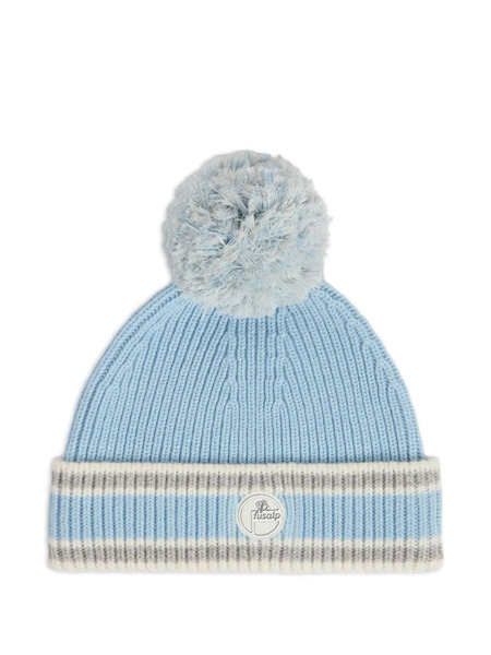  Fusalp Pompom-detail Beanie Hat - Blue 