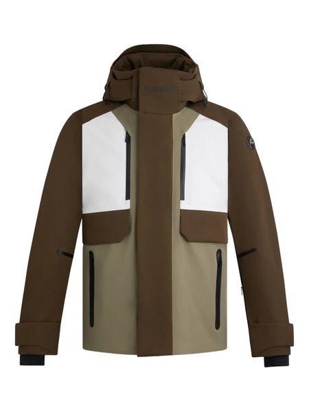  Fusalp Three-tone Panelled Ski Jacket - Brown 