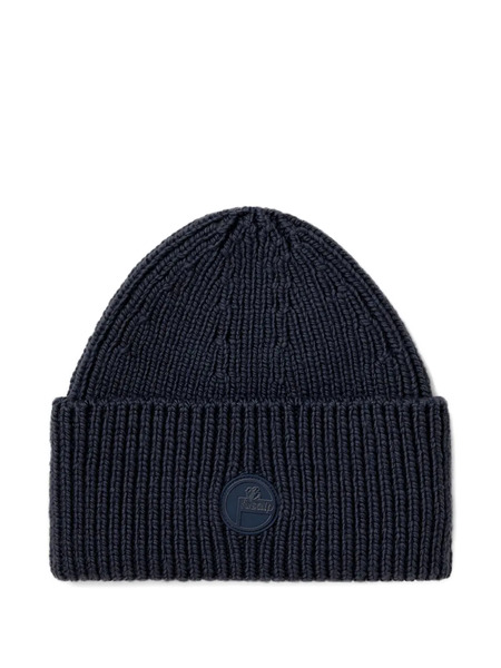  Fusalp Tonal-logo Wool Beanie Hat - Blue 