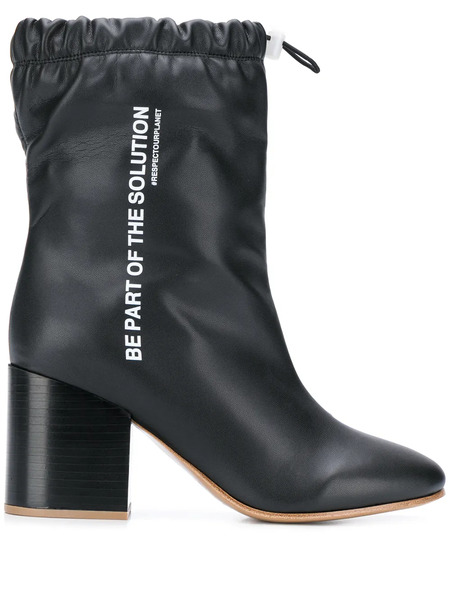  F_wd Drawstring Ankle Boots - Black 