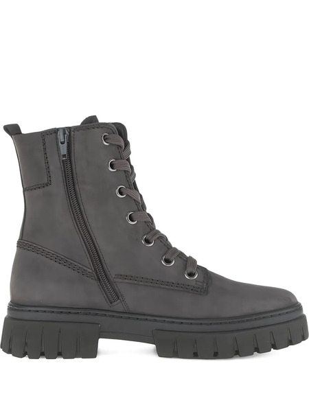  Gabor Chunky-sole Lace-up Boots - Grey 