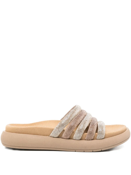  Gabor Multi-straps Slides - Gold 