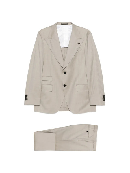  Gabriele Pasini Herringbone Suit - Neutrals 