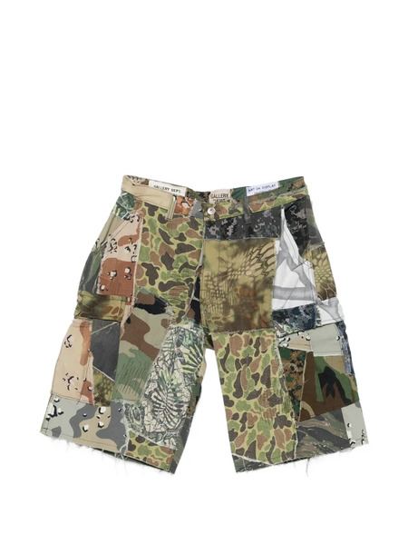  Gallery Dept. Camouflage-print Patchwork Shorts - Green 