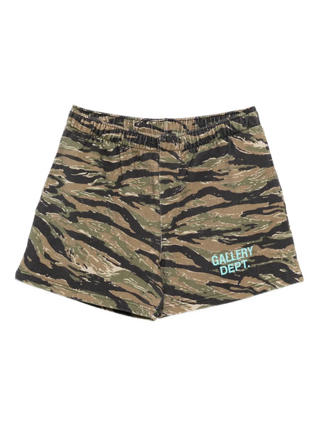  Gallery Dept. X Josué Thomas Elasticated Camouflage-pattern Track Shorts - Green 