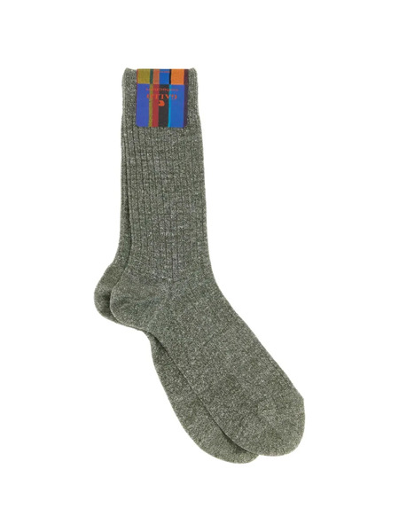  Gallo Melange Ribbed Socks - Green 