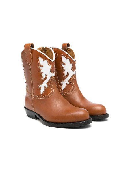  Gallucci Kids Cowboy Boots - Brown 