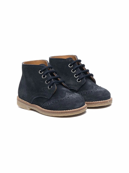  Gallucci Kids Lace-up Suede Boots - Blue 