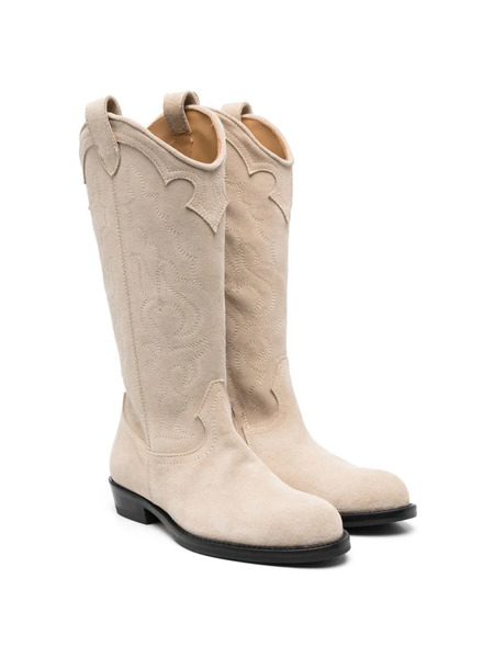  Gallucci Kids Leather Cowboy Boots - Neutrals 