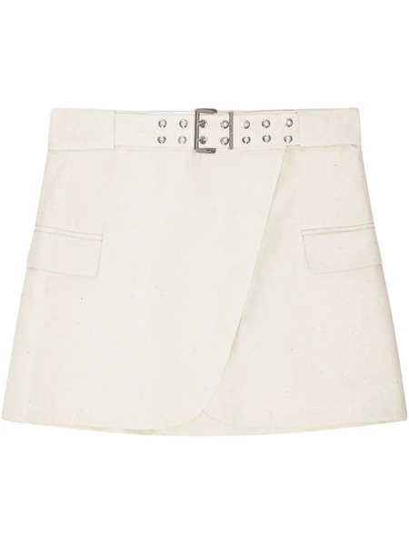  Ganni Belted Mini Skirt - Neutrals 