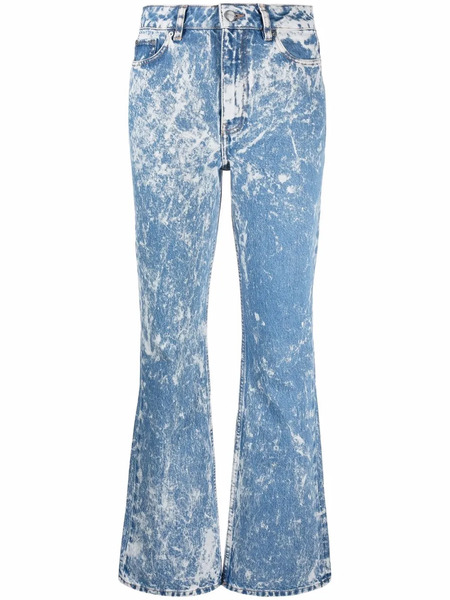  Ganni Bleach-effect Jeans - Blue 