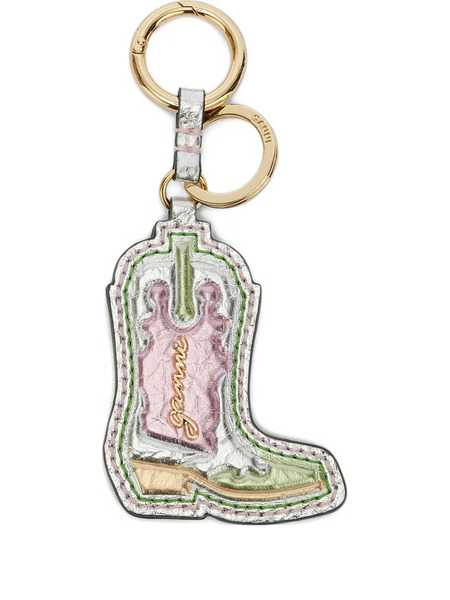  Ganni Boot Keyring - Silver 
