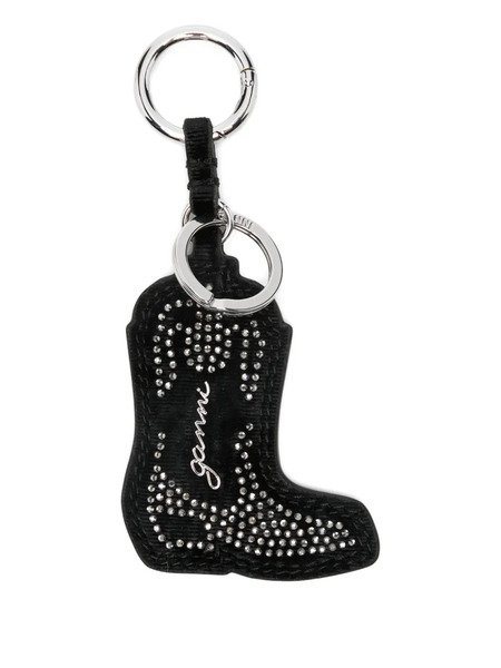  Ganni Boot-shape Keyring - Black 