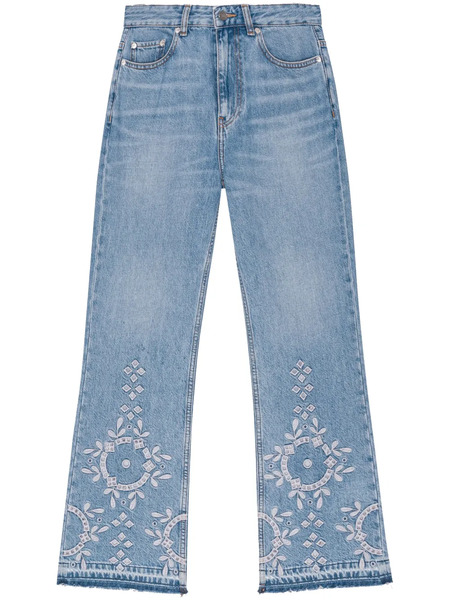  Ganni Broderie-anglaise Jeans - Blue 