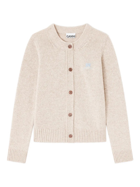  Ganni Buttoned Cardigan - Neutrals 