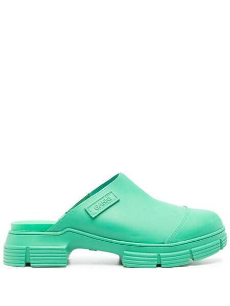  Ganni City Slip-on Mules - Green 