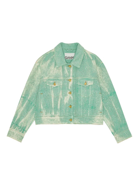  Ganni Crystal-embellished Jacket - Green 