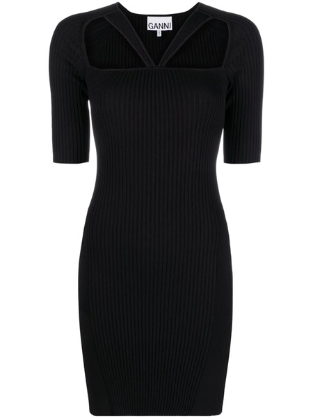  Ganni Cut-out Minidress - Black 
