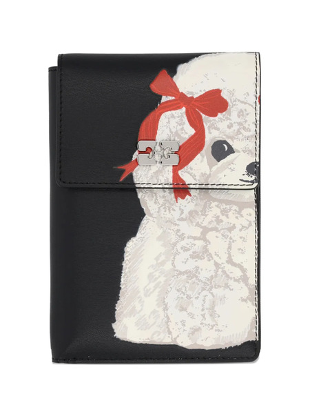  Ganni Dog-print Wallet - White 