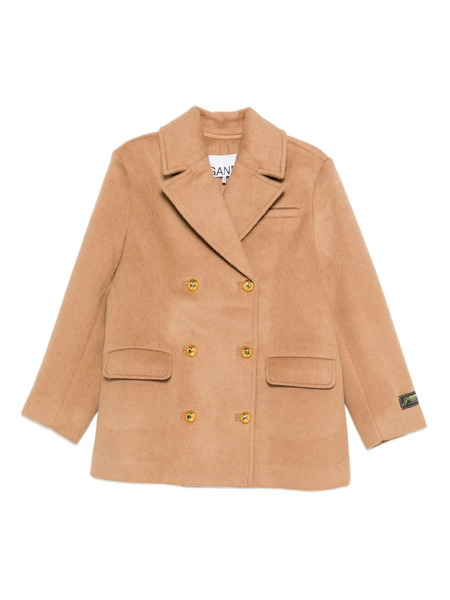  Ganni Double-breasted Jacket - Neutrals 