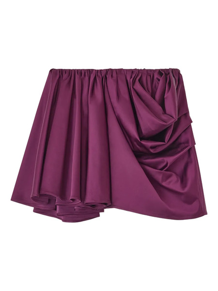  Ganni Draped Mini Skirt - Purple 