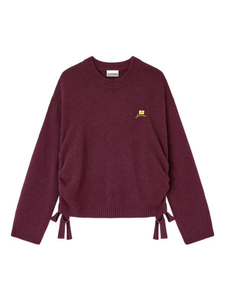  Ganni Drawstring Sweater - Red 