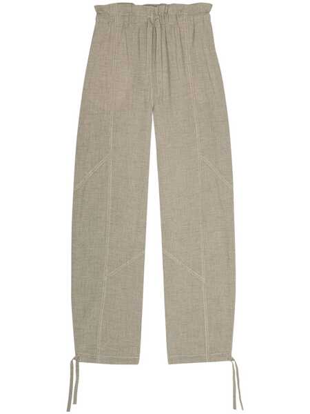  Ganni Elasticated Waist Trousers - Neutrals 