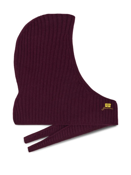  Ganni Embroidered-logo Balaclava 