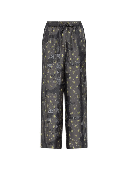  Ganni Floral-pattern Trousers - Grey 