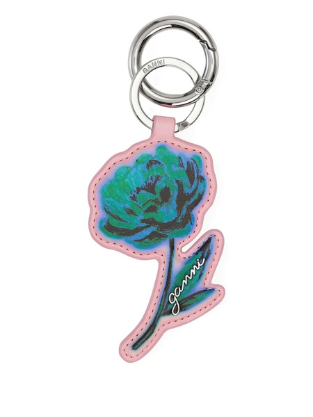  Ganni Flower Keyring - Blue 