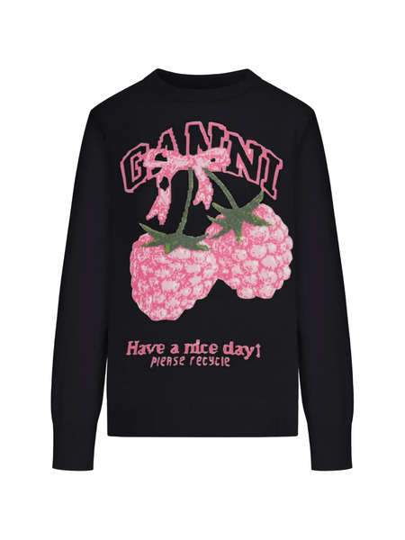  Ganni Graphic Sweater - Black 