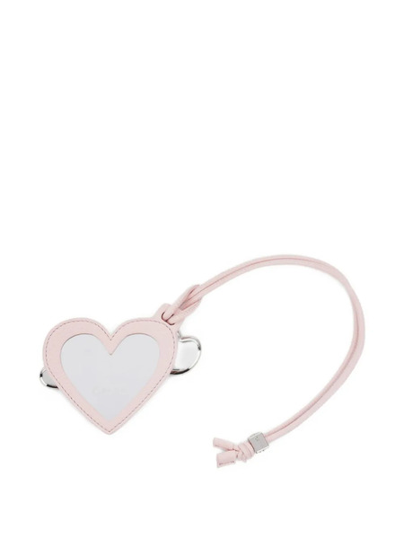  Ganni Heart Embellished Keyring - Pink 